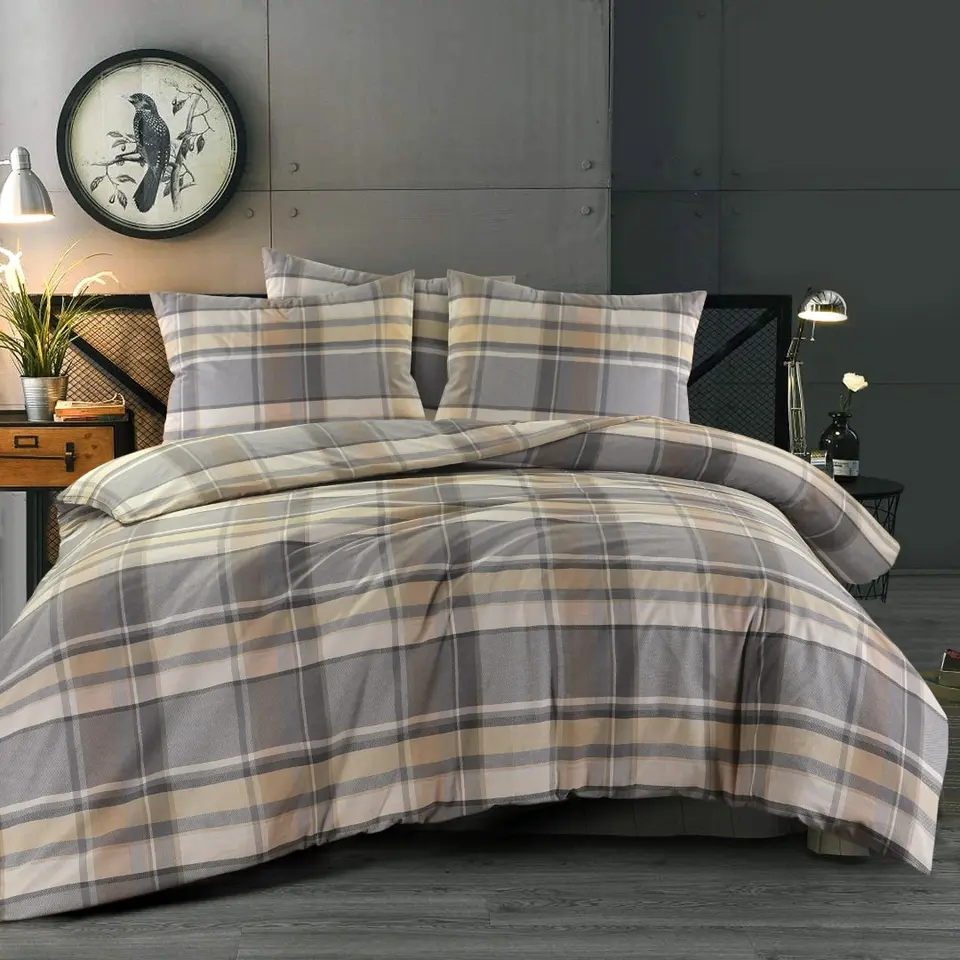 Day Dream Bram - Dekbedovertrek - Eenpersoons - 140 x 200/220 - Grijs