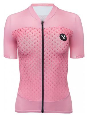 Maillot Manches Courtes Femme LeBram Portillon Saumon Coupe Ajustée