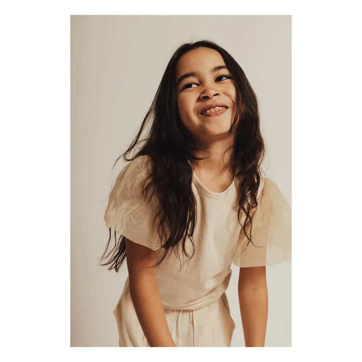 Baje Studio T-Shirt Vivian Manches Tulle | Sable