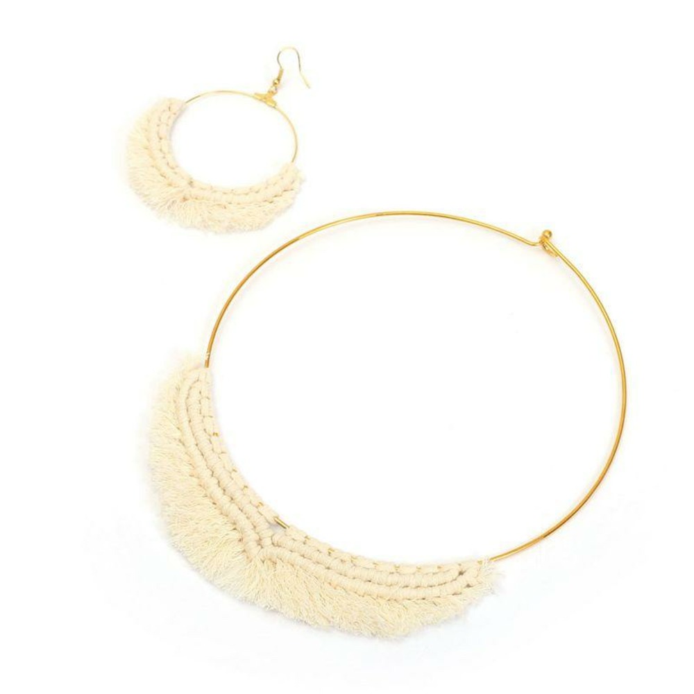 Kit pour faire un collier en macramé - ø 14 cm