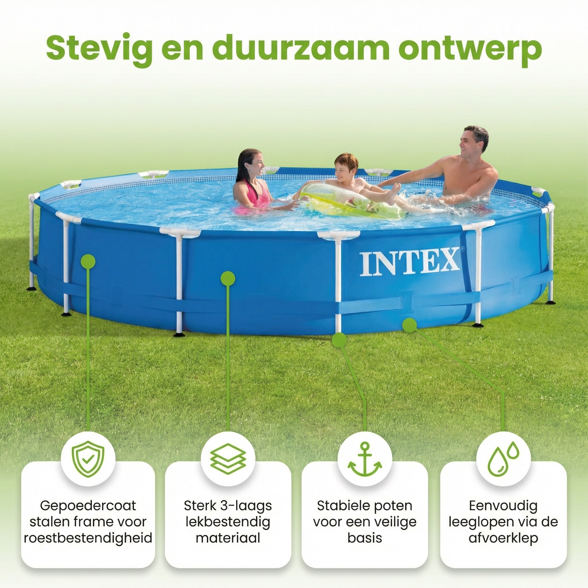 Intex metal frame 366x76cm zwembad