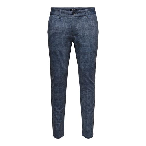 ONLY & Sons Mark Check Bukser, Dress Blues, W29/L30