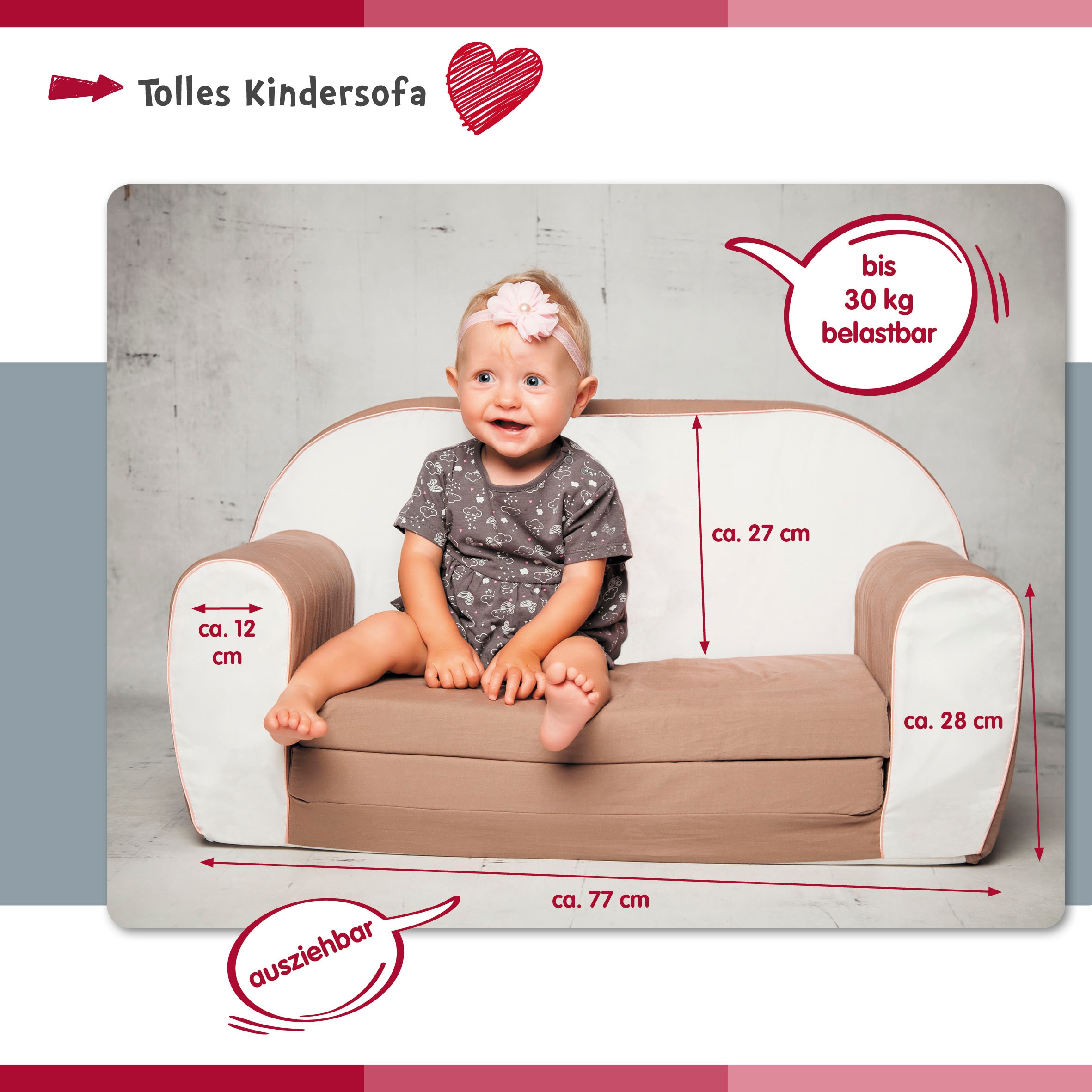 Knorrtoys® Sofa »Green frog« für Kinder; Made in Europe