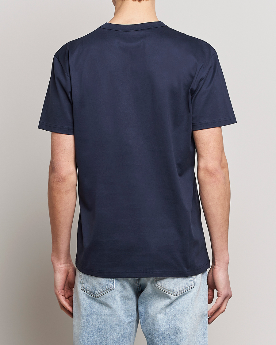 Bread & Boxers Pima Cotton Crew Neck T-Shirt Navy Blue