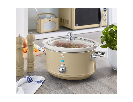 SWAN - Multicuiseur Sf17021cneu retro mijoteuse 3,5l poêle amovible en céramique...