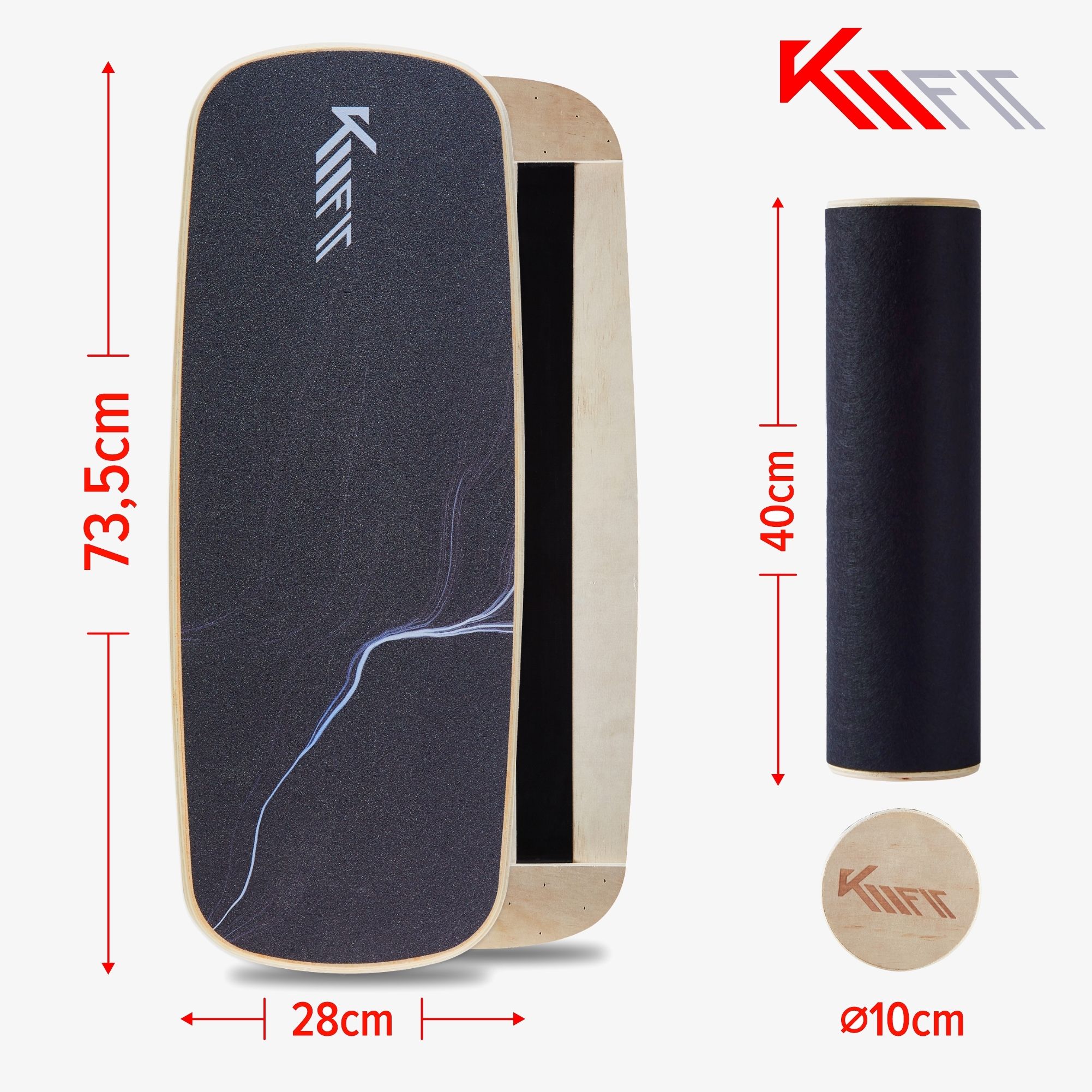 KM-Fit Balance Board aus Holz