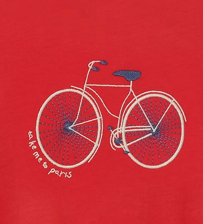 Fliink T-Shirt - Sommerfahrrad - Pompeian Red