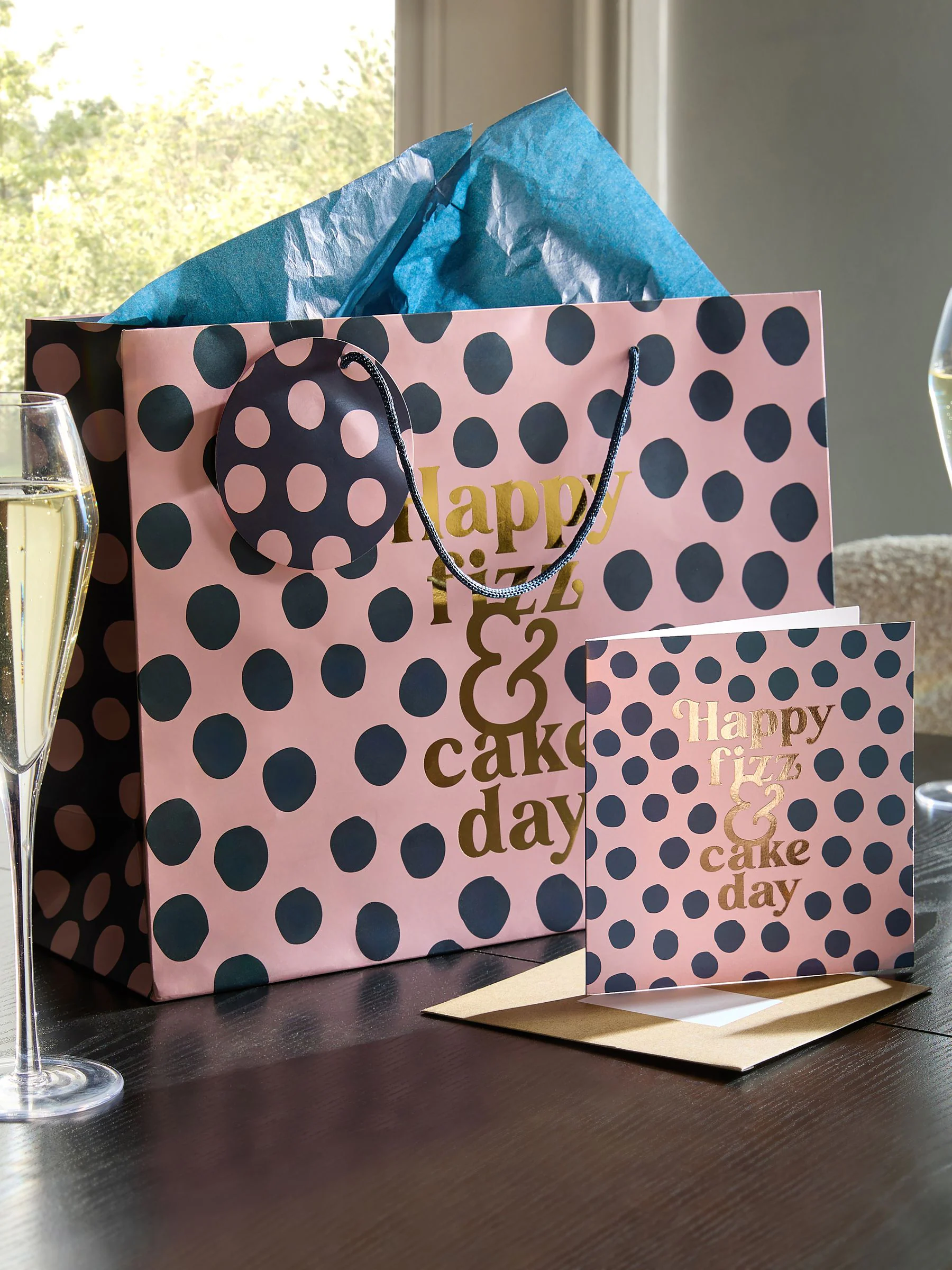 Birthday Slogan Gift Bag and Card Set