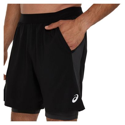 Short 2-en-1 Asics Road 7in Noir Homme