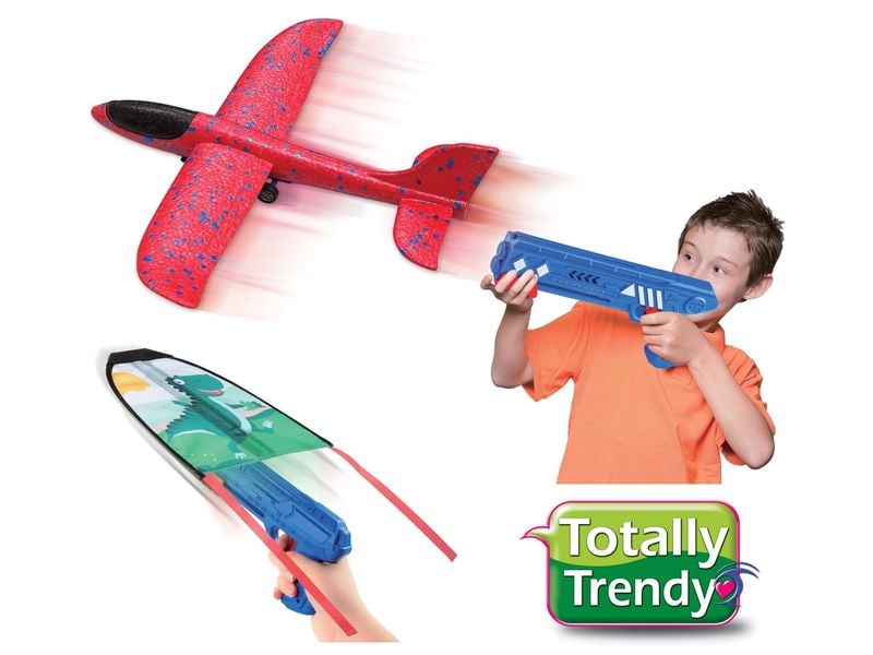 Totally Spielset Trendy 2 in 1 Kite und Glider Catapult Katapult mit Flieger und Segel