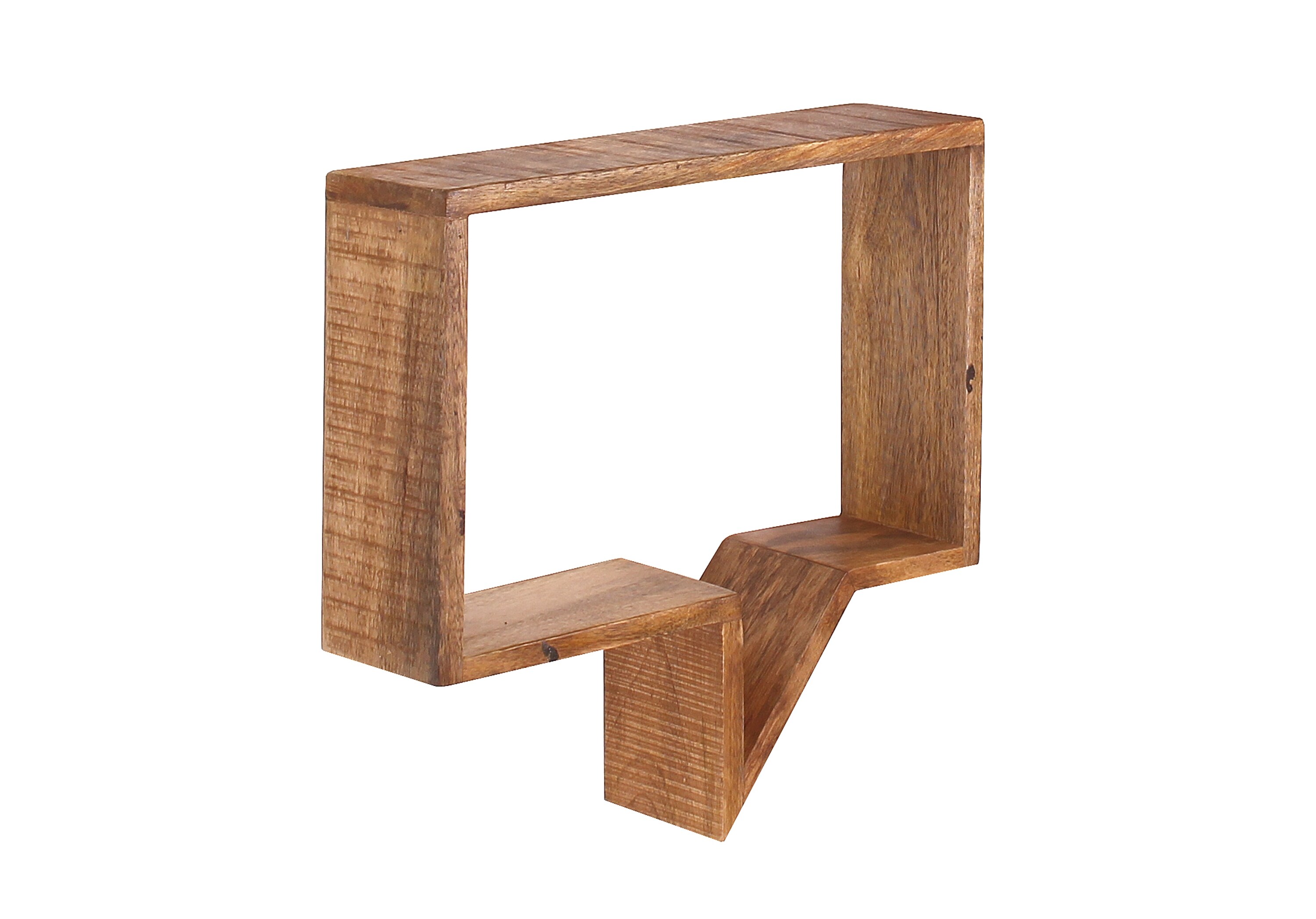 Wandregal 2er-Set Massivholz Bücherregal Holz Regal