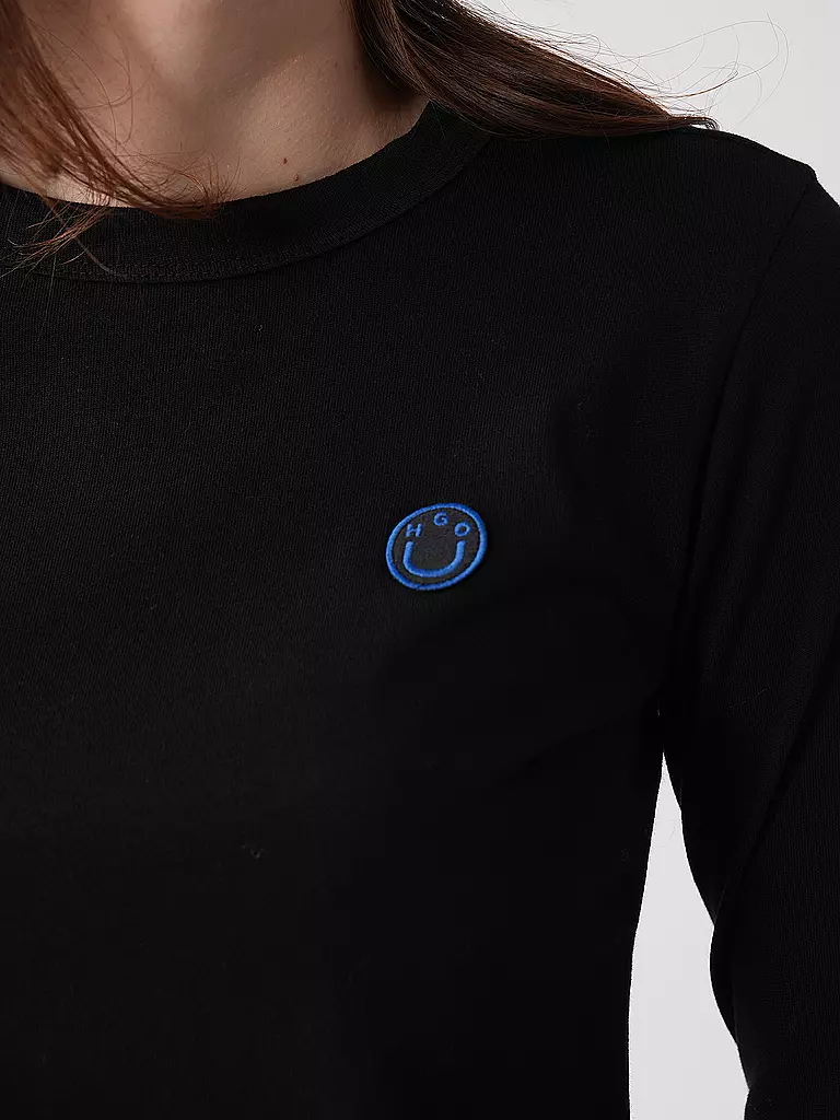 HUGO Langarmshirt DALIRIA schwarz