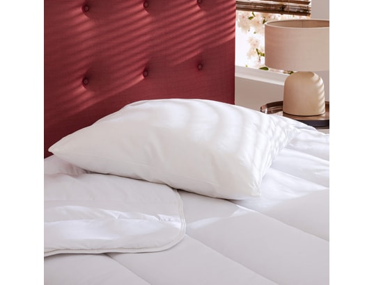 SOMEO - Ensemble couette + 1 oreiller Pack couette hiver 550g et oreiller éco naturel moelleux bla...