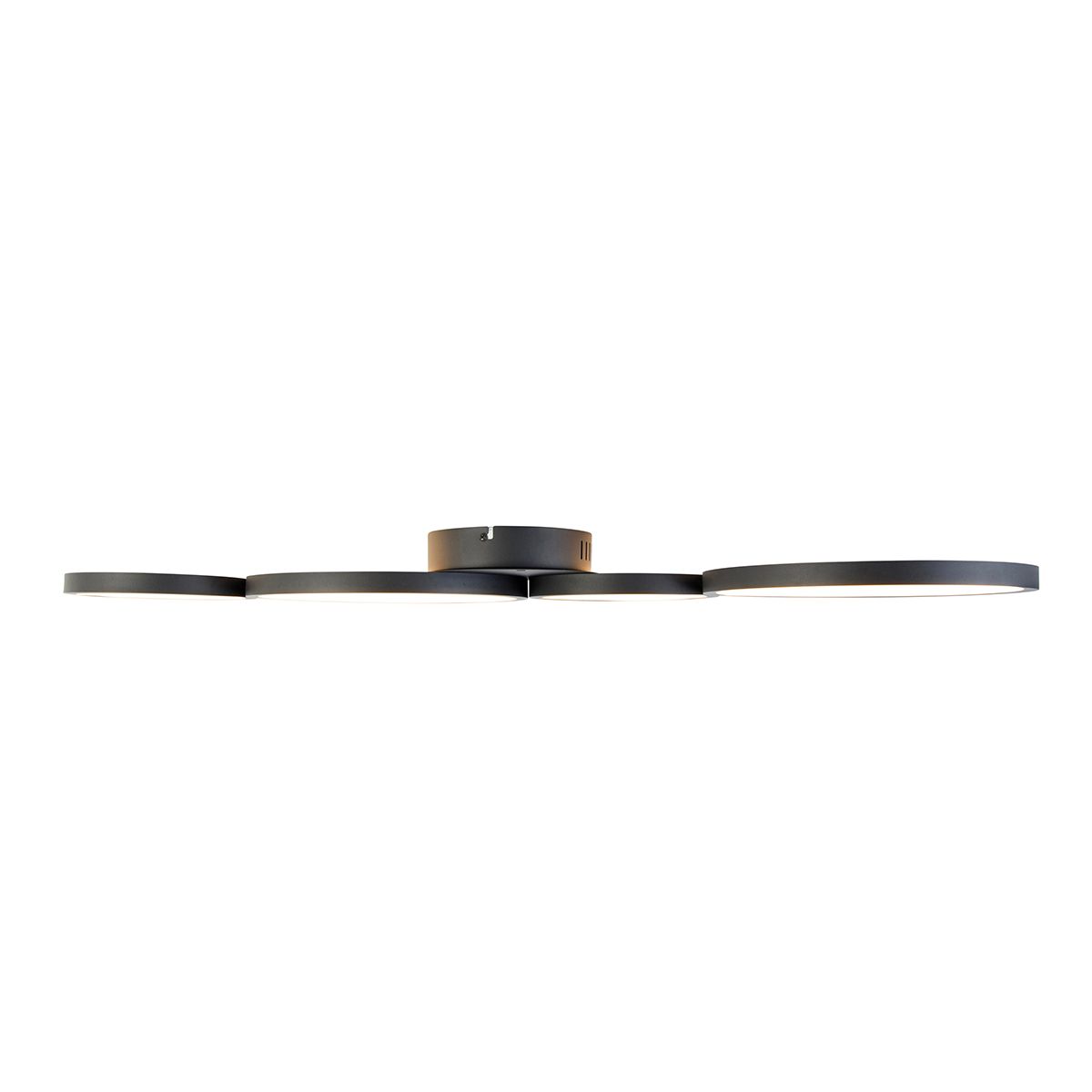 Plafondlamp zwart incl. LED 3 staps dimbaar 4-lichts - Lupolo