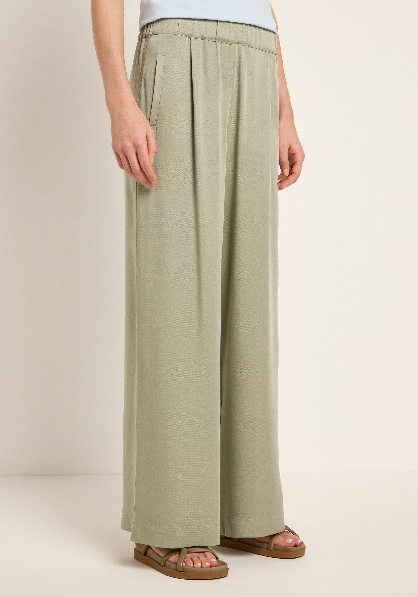 Lanius Hose mit weitem Bein Aqua Grey