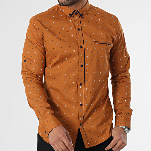 Chemise Manches Longues Camel