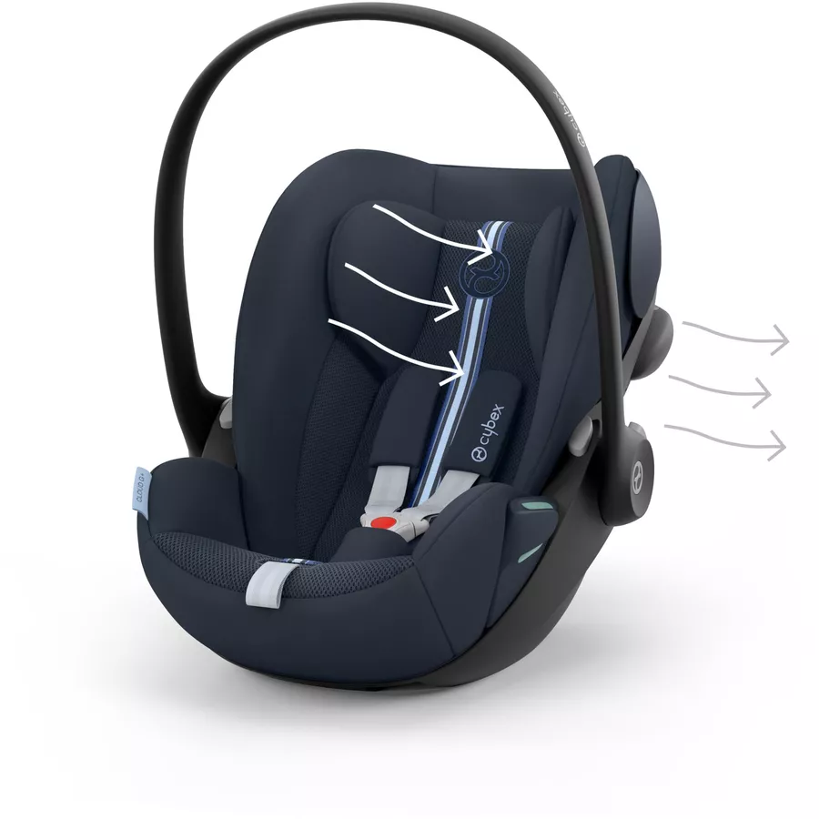 cybex GOLD Babyschale Cloud G i-Size Plus Ocean Blue Plus mit Basisstation Base G