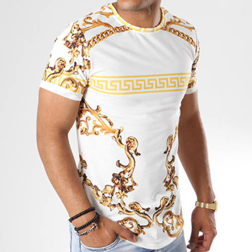 Tee Shirt Oversize UP-321 Blanc Doré Renaissance
