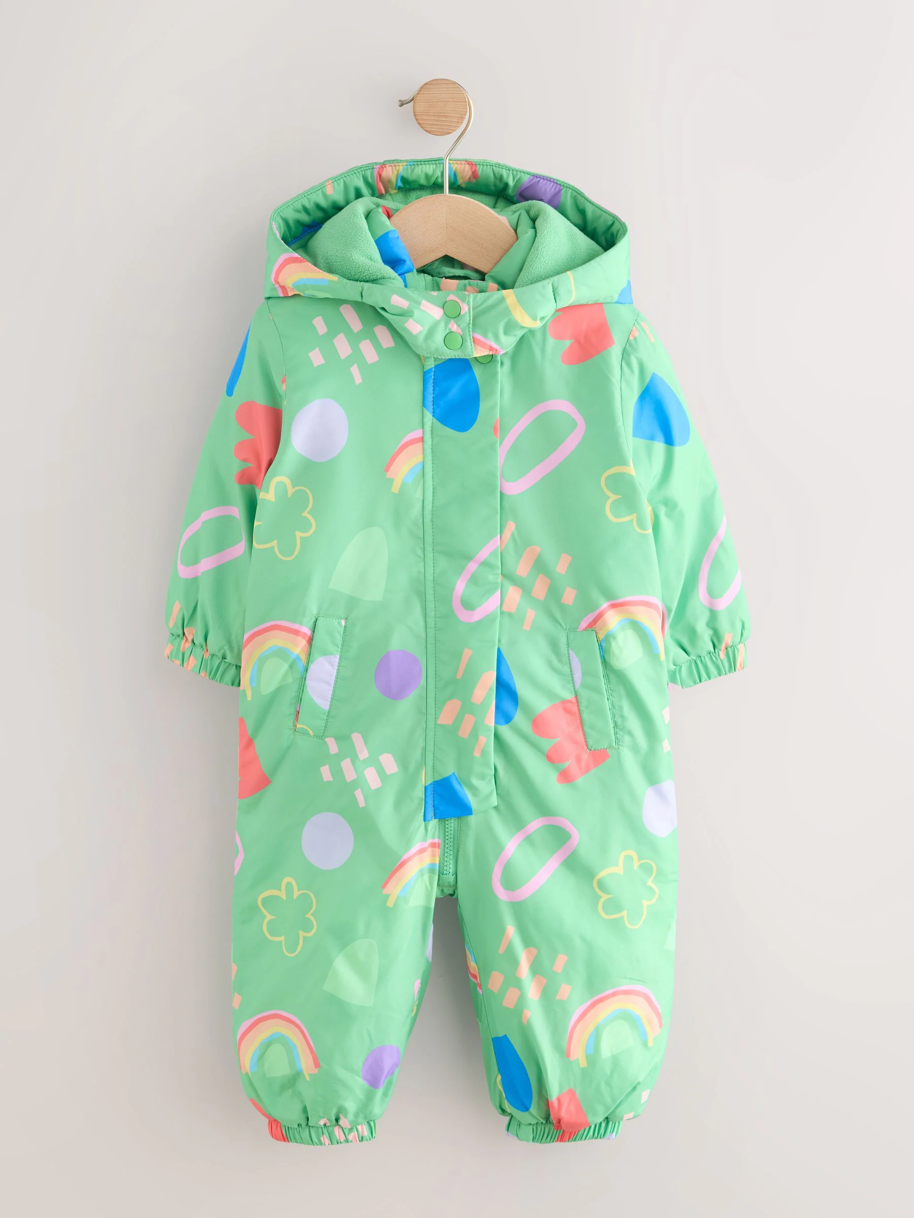 Groen met print - Regenbestendig sneeuwpak (3 mnd - 7 jr)
