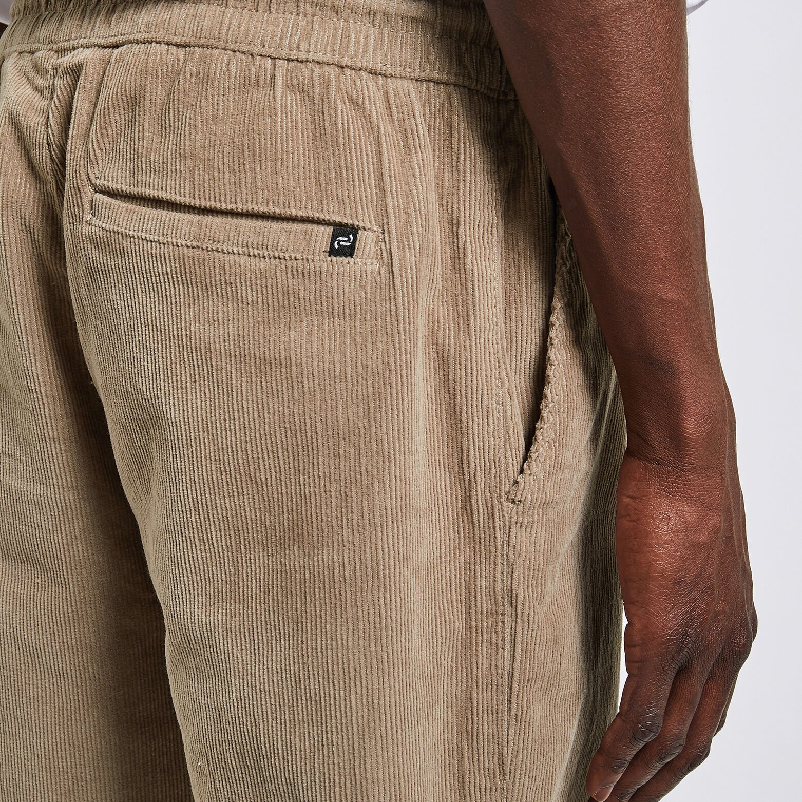 Pantalon jogging en velours Beige