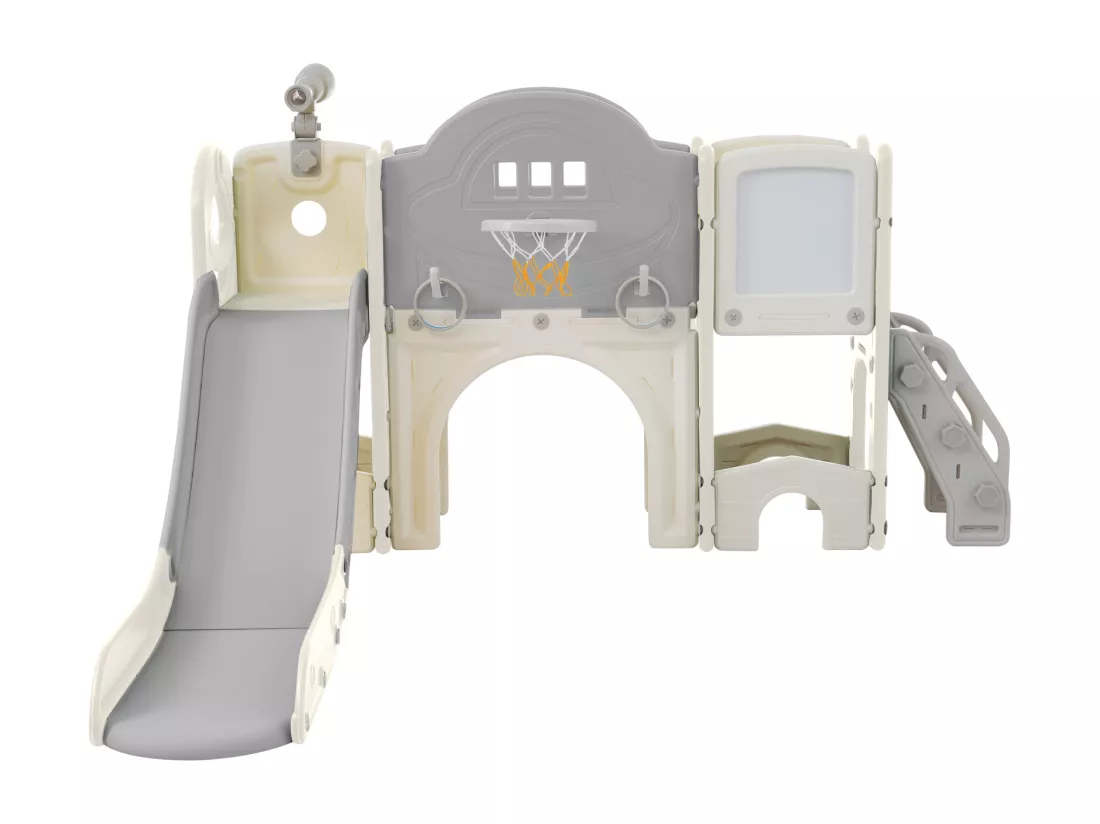 Jouet d'escalade pour enfants 10 en 1 avec toboggan, autoportant, escalade, jeu de forage, vert