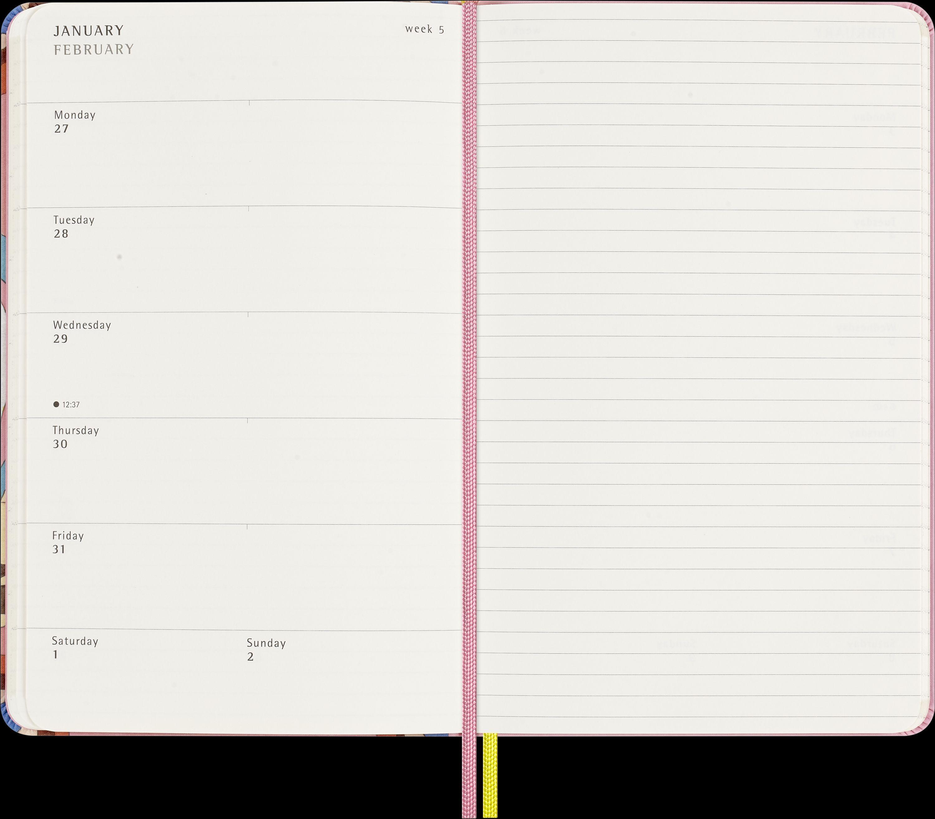 Moleskine Sakura 18 Monate Wochen Notizkalender 2024/2025, L/A5