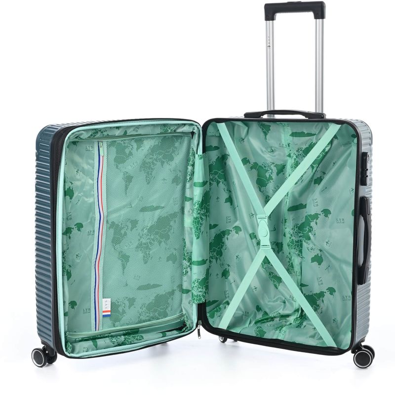 Lot de 3 valises rigides 337 Extensibles 55, 67 et 77 cm Vert