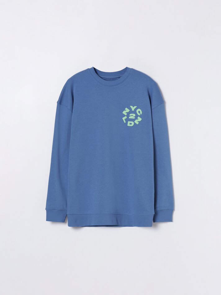 Moletom estampado - Azul