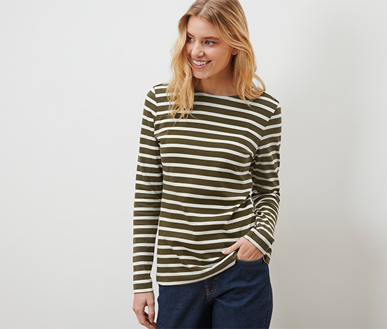 Gestreiftes Langarmshirt