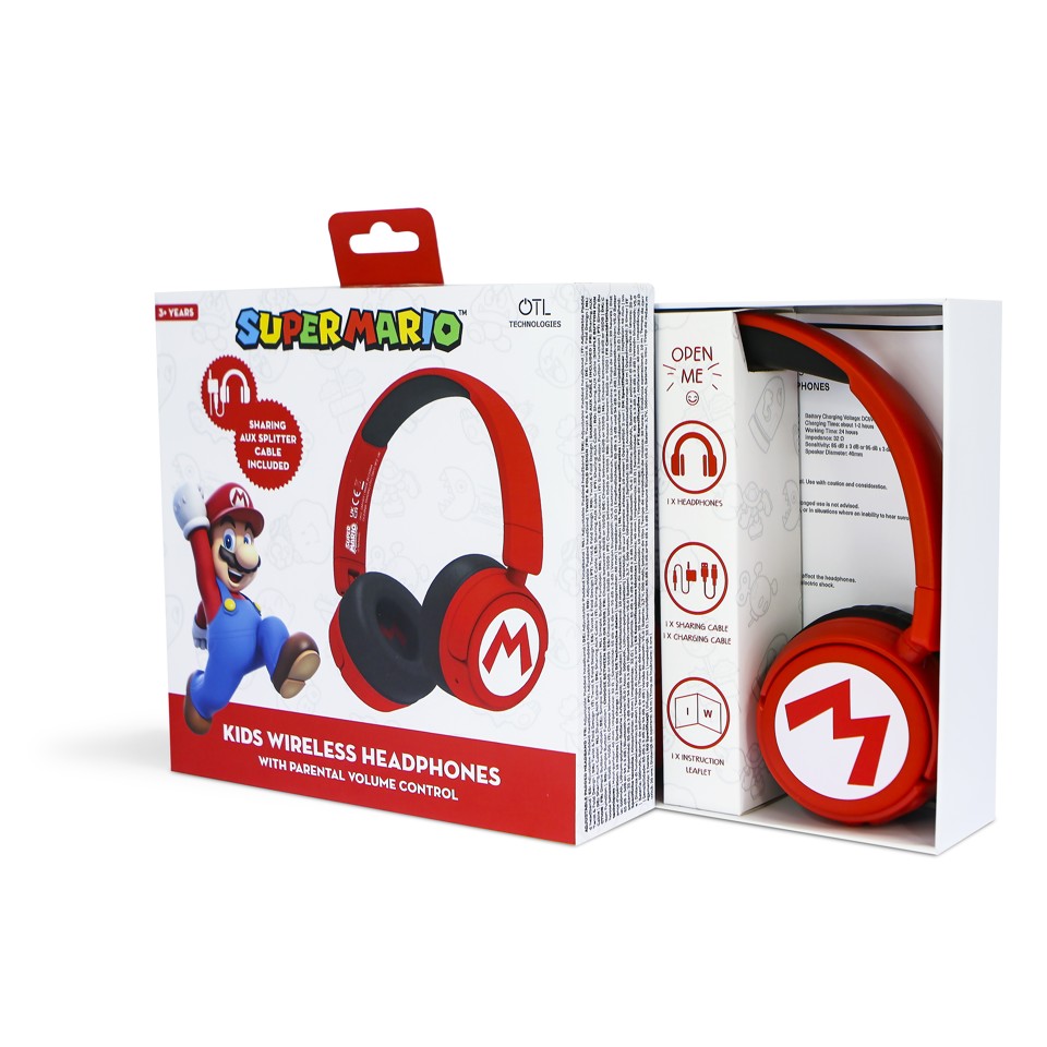 OTL - Super Mario Red Kids Wireless Headphones