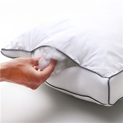 Oreiller ergonomique à mémoire de forme MÉMOFILL - forme pupitre, modulable