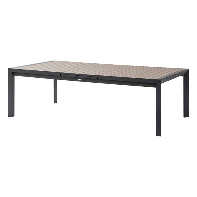 Table de jardin extensible ÉVASION Effet bois Honey & Graphite