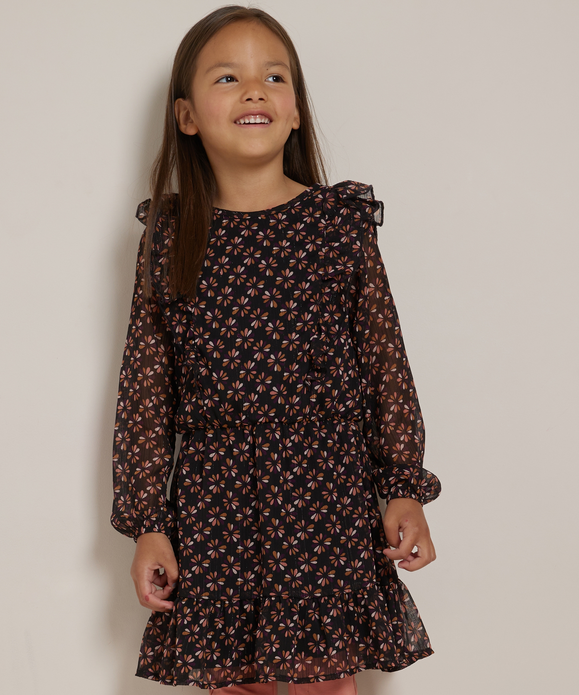 ruche jurk met all-over print