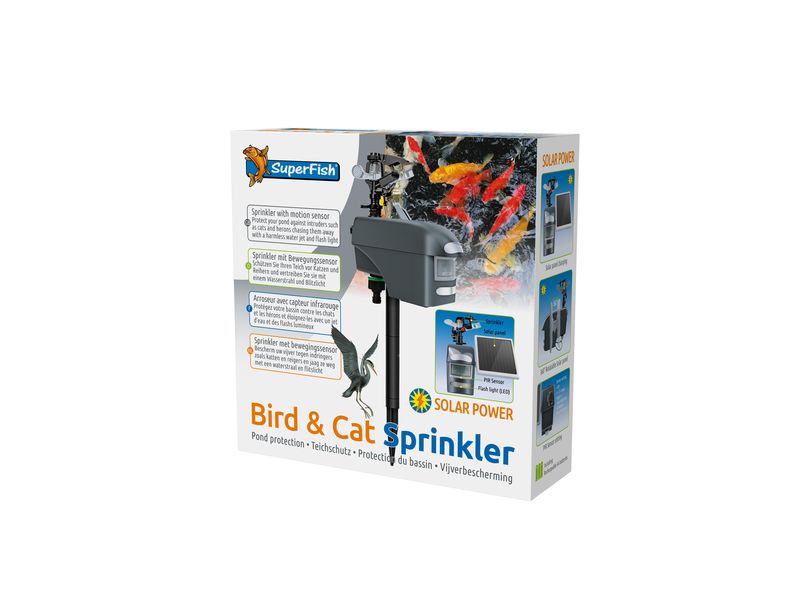 SuperFish Bird & Cat Sprinkler Tiervertreiber für Gartenteiche