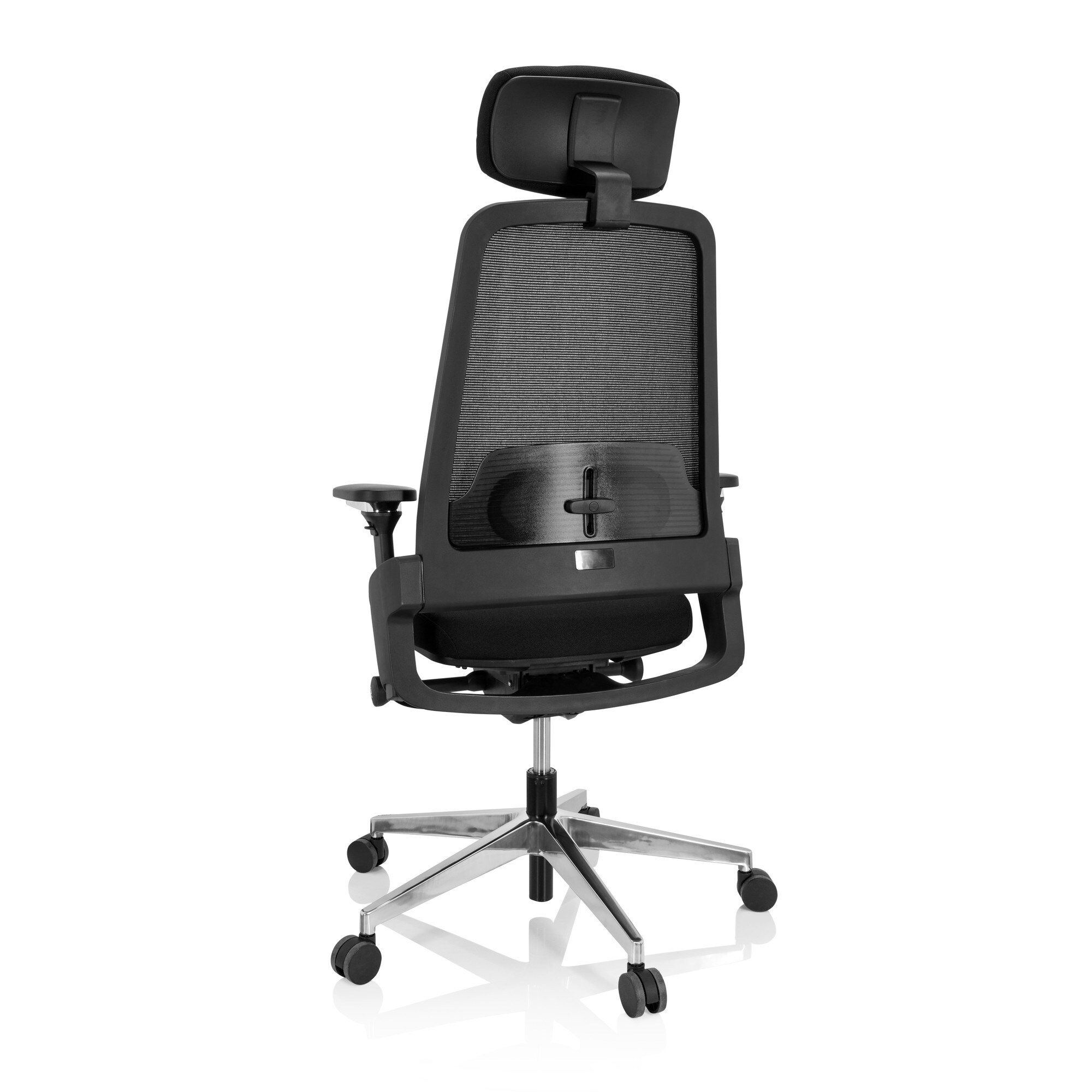 Profi Bürostuhl BRACIO Stoff/Netzstoff mit Armlehnen (höhenverstellbar) hjh OFFICE