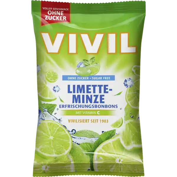 Limette-Minze Erfrischungsbonbons ohne Zucker