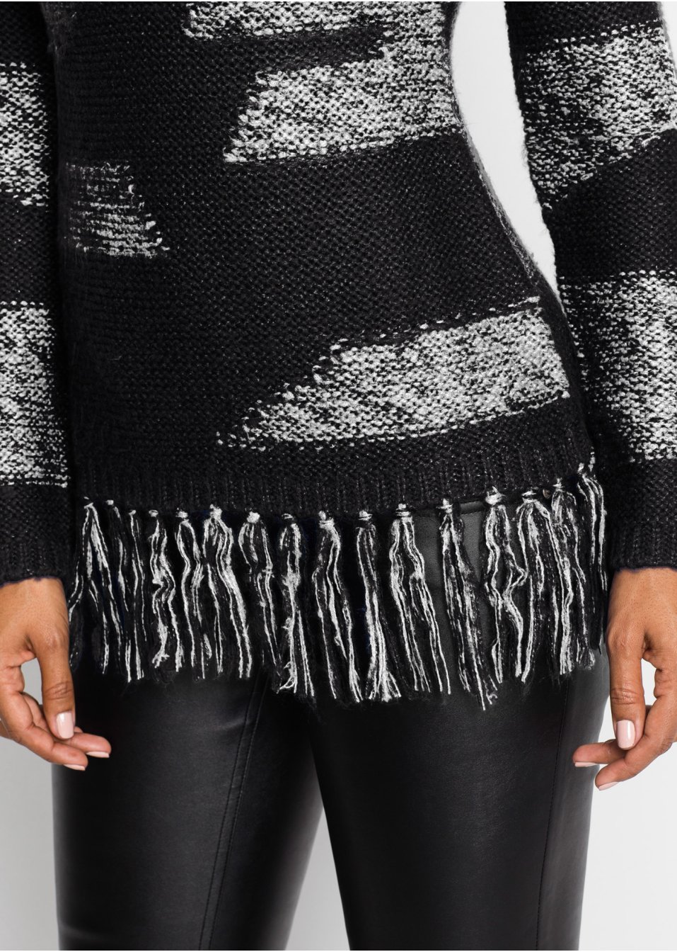 Pull en maille avec franges