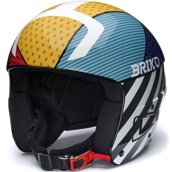 Casque de ski BRIKO VULCANO FIS 6.8 GRAPHIK SHINY BLACK-WHITE-WEB ORANGE-SEAGULL BLUE