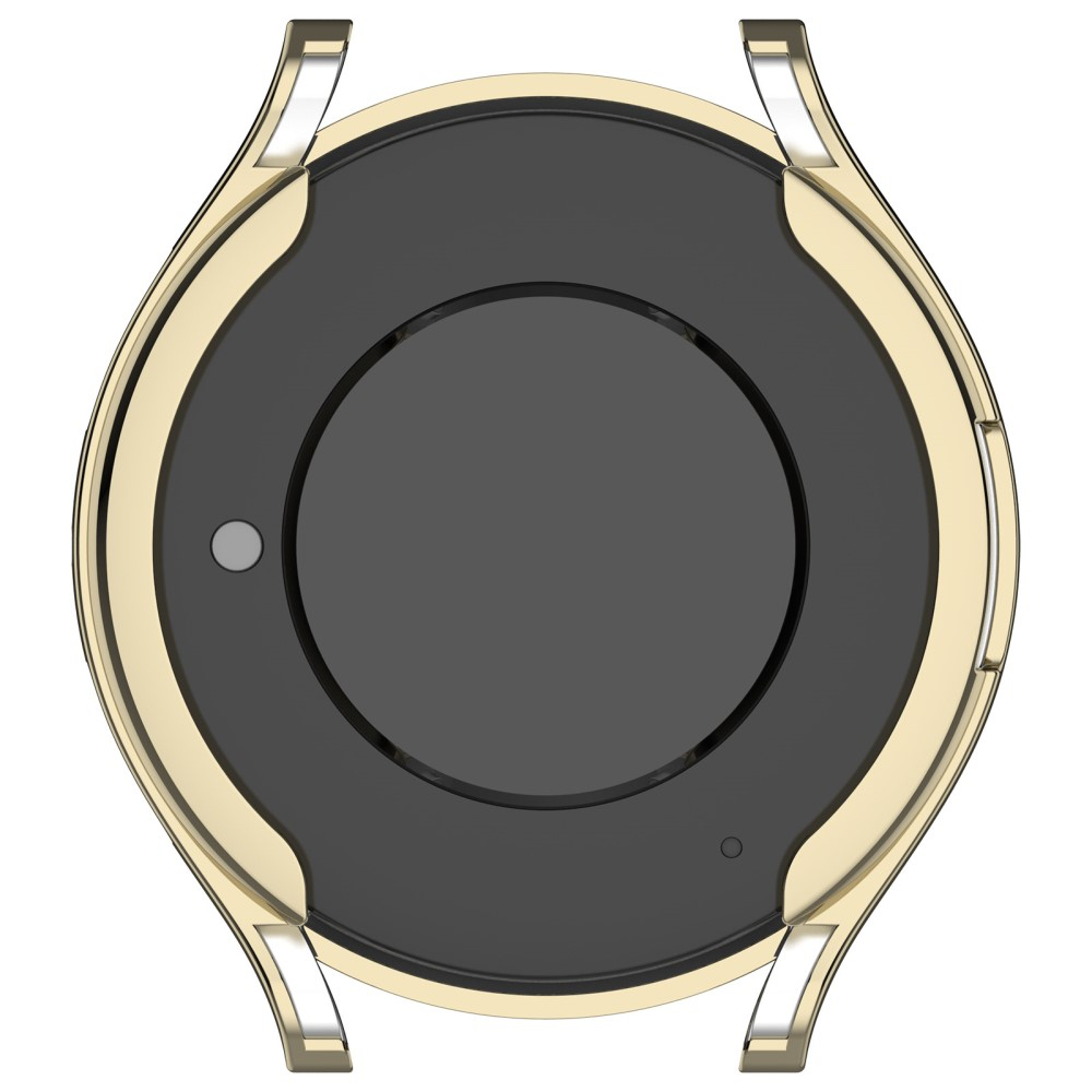 Samsung Galaxy Watch 6 (40mm) Galvanisierte Gummi Bumper Hülle mit Schutzfolie - Gold