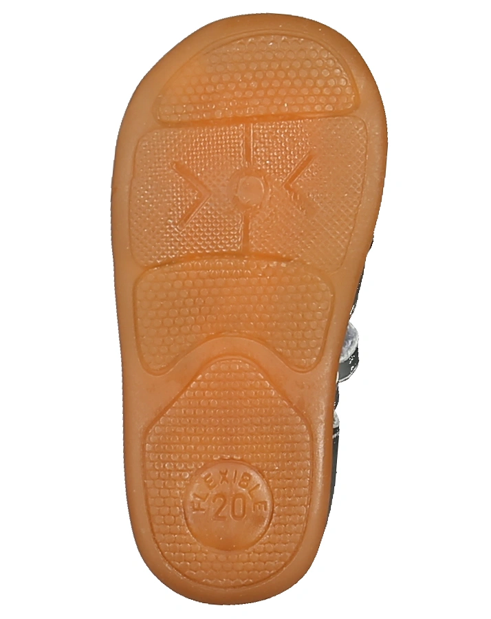 Lauflernsandalen DEVE mit Zehenschutz in silber