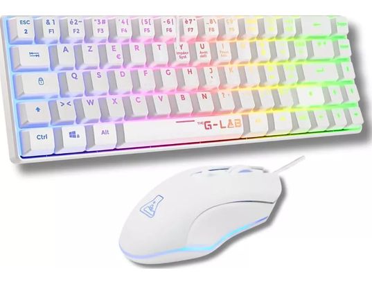 THE G-LAB - Clavier gamer Keyz Hydrogen Combo blanc (FR)