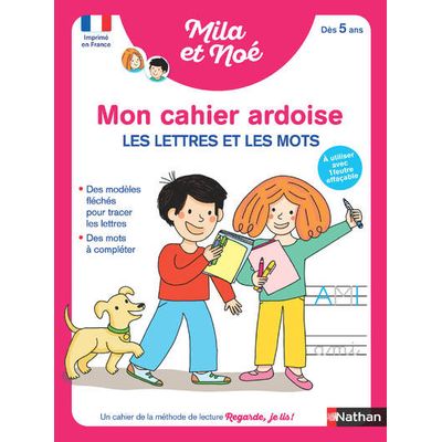 Mon cahier ardoise - Les lettres et les mots dès 5 ans