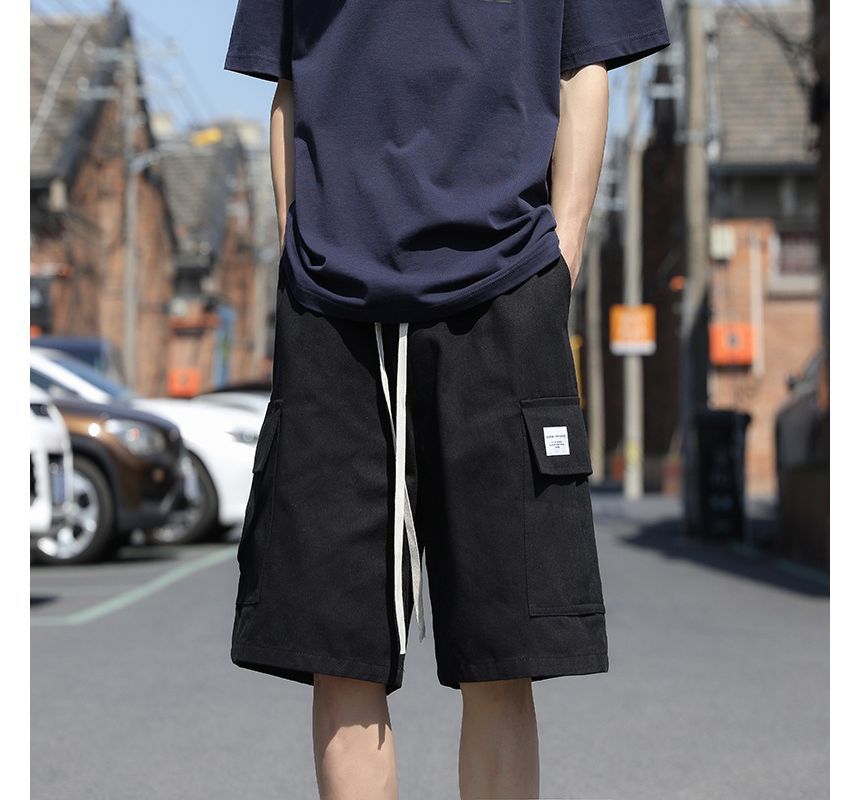 Hushgrain - Cargoshorts met trekkoord in de taille