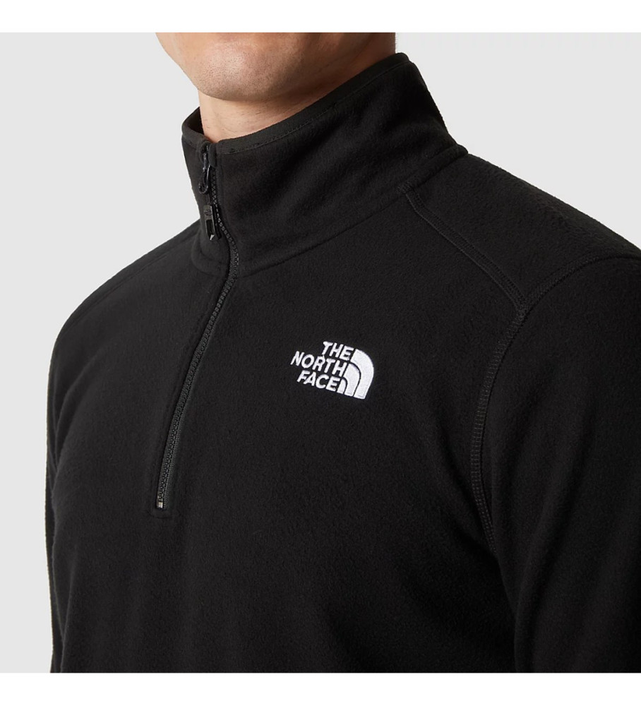 Casaco polar The North Face com zíper de 1/4, preto