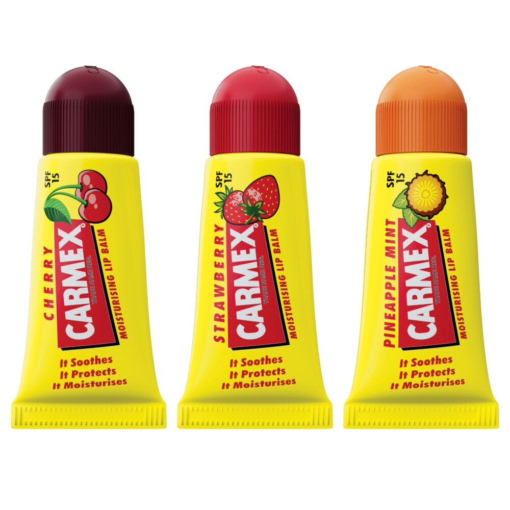 Carmex Lippenbalsem Mini's Assorted SPF15 Tube 3-Pack3 stuks