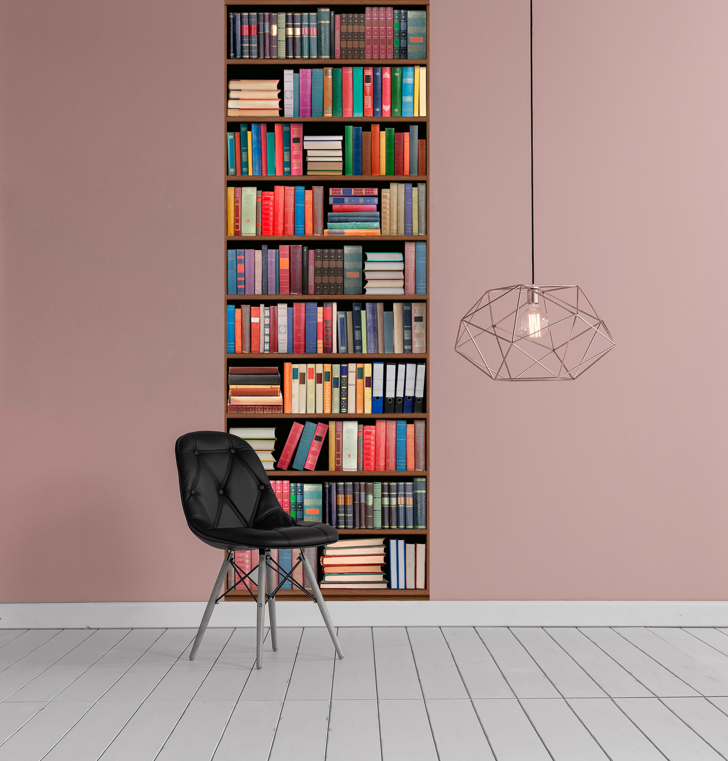 queence Vinyltapete »Bücher, Bücherregal« Antikoptik | Barock | Kunst | bedruckt glatt 90x250cm, selbstklebend, kinderleichte Anbringung, , Sticker