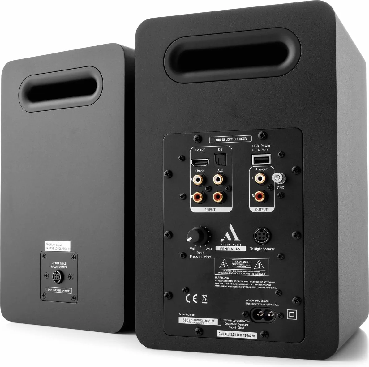 Argon Audio Fenris Active A5 Noir Enceintes sans fil hi-fi