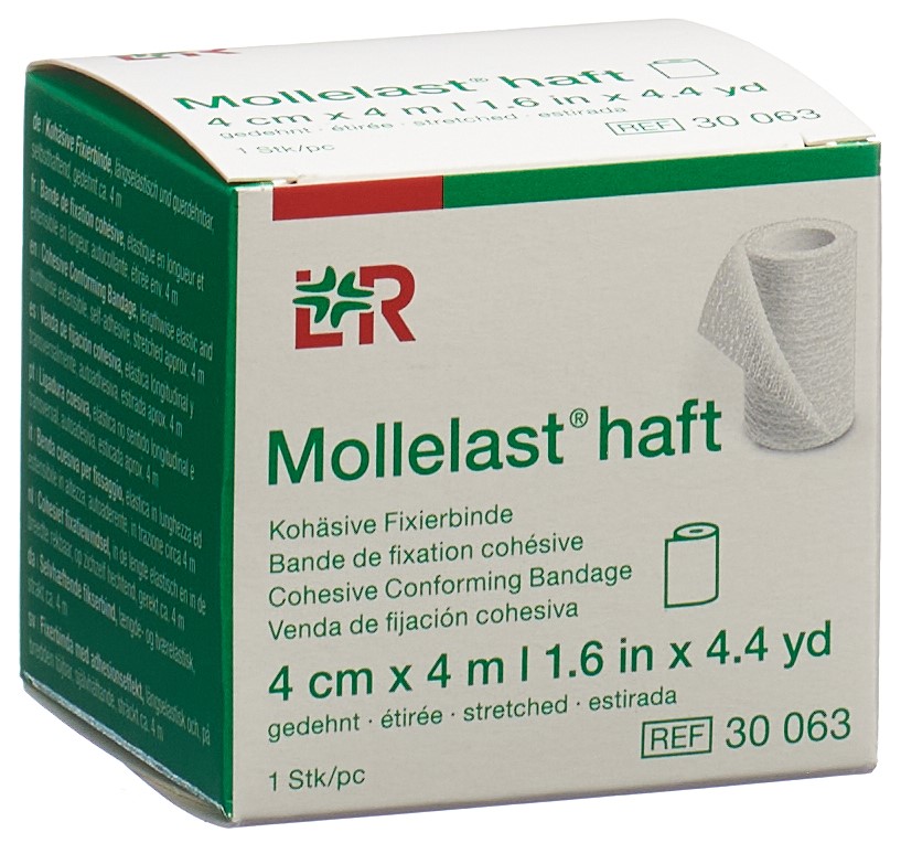 MOLLELAST haft Fixierbinde<br>1 Stück, 4cmx4m, weiss