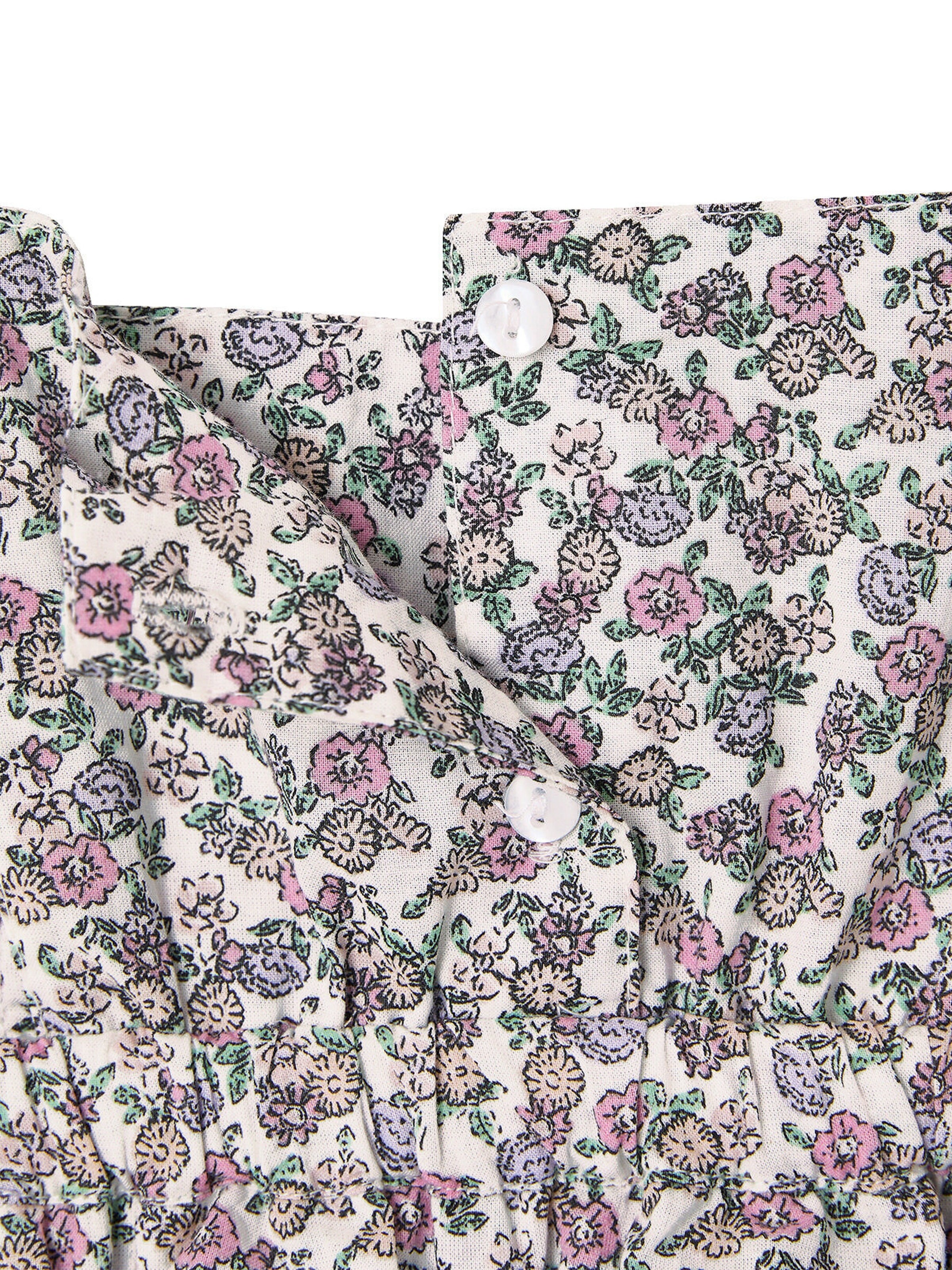 Vertbaudet Bedruckter Mädchen Baby Overall wollweiß