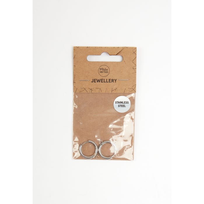 Atelier Veritas-Set 2 oorringen 12mm stainless steel